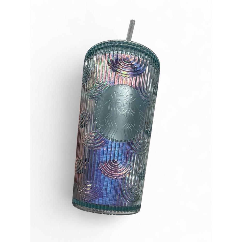 Starbucks Holiday 2022 Jeweled Azure Blue 16oz Grande Tumbler Cold Cup